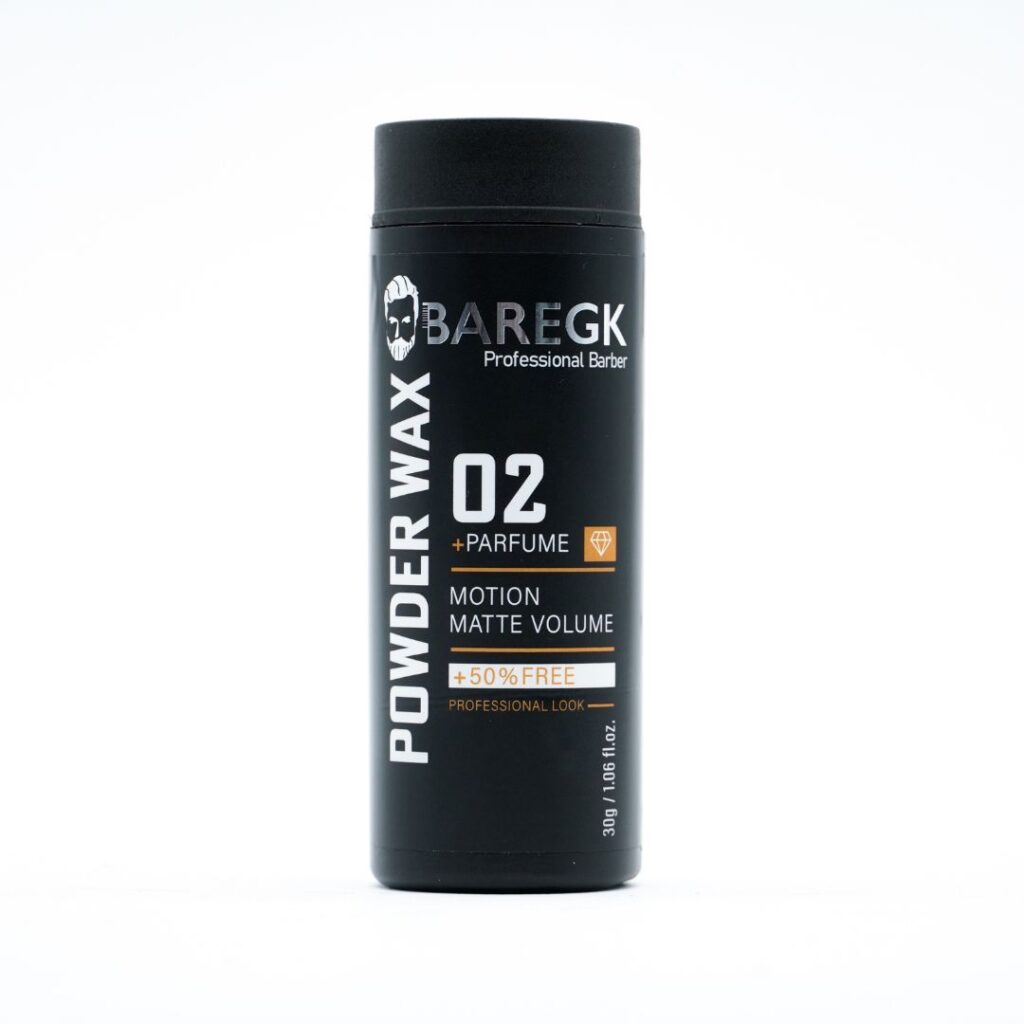 Fotografía de producto de cera en polvo Baregk